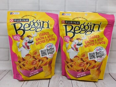Purina BEGGIN STRIPS Loaded Bacon & Beef Nachos Dog Treats 6oz (x2) *PLEASE READ - Image 1 of 4