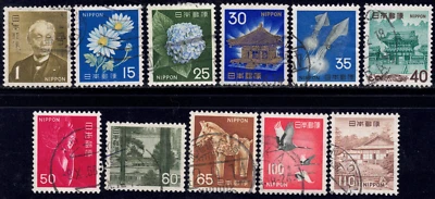 1966-69 Japan SC# 879A-889 - Ancient Clay Horse - 11 Different Stamps - Used - Image 1 of 2