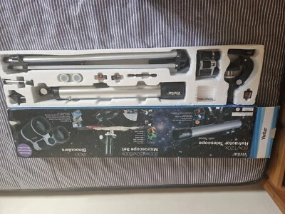 Vivitar telescope set with tripod, microscope and binoculars - Image 1 of 4