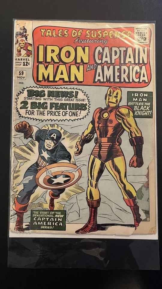 Tales of Suspense 59 1st Solo Edad de Plata Capitán América 1st App Jarvis 1964 Foto 1 de 4