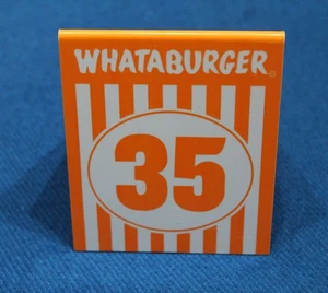 WHATABURGER TIENDA DE MESA TARJETA NÚMERO DE PEDIDO # 35 MLB NFL - Imagen 1 de 1