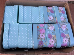 10 x SUITCASE Storage Box Small Decorative Vintage & Heart Gift Case Boxes Photo - Picture 1 of 9
