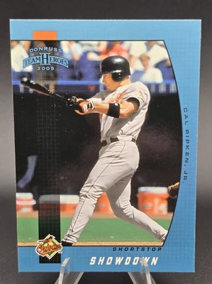 2005 Donruss Team Heroes Showdown Синий CAL RIPKEN JR. #42 HOF Orioles БЕСПЛАТНАЯ ДОСТАВКА - Изображение 1 из 2