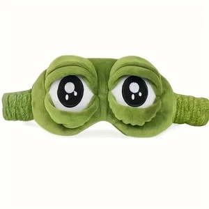 3D Sad Frog Sleep Mask Soft Eye Shade Cover for Travel Women Men Blindfold - Picture 1 of 12