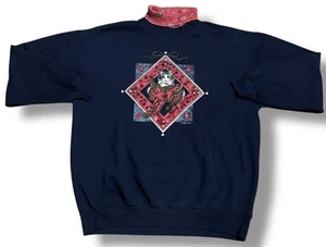 VTG 90s Gopher Sport Cat Kitten Sweater Womens XL Grandma Sweatshirt Pullover - Picture 1 of 5