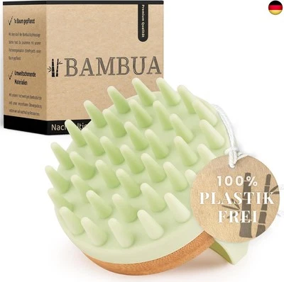 BESUCHE DEN BAMBUA-STORE BAMBUA Kopfhaut Massagebürste - (Anti-Schuppen Effekt) Kopfmassage Bürste - Zur