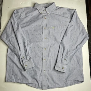 Ariat Shirt Mens XL Pro Series Blue White Striped Long Sleeve Button Down - Picture 1 of 9