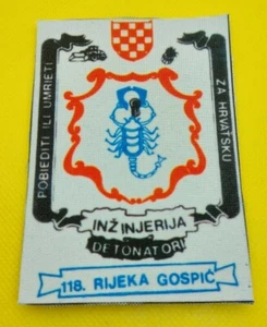 Croatian Army 118. Brigada DETONATORI Rijeka Gospic Croatian army patch ! - Picture 1 of 2