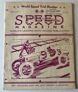 Speed Way Magazin: Weltweit führende Autorennen Publikation Februar 1933 - Bild 1 von 7
