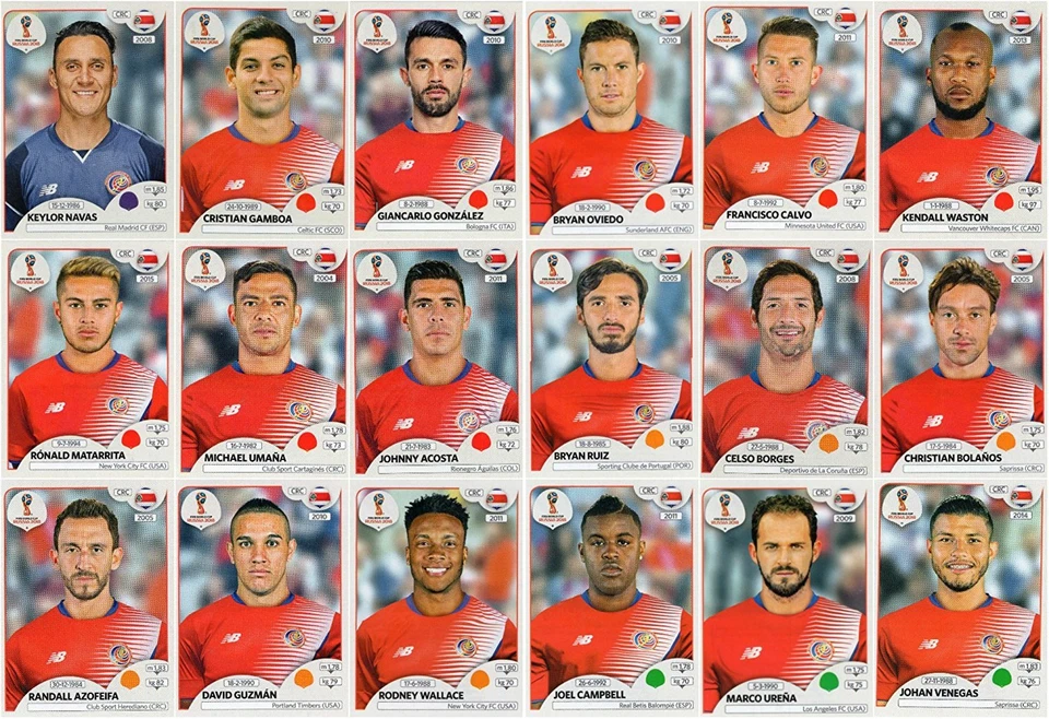 Sticker PANINI WORLD CUP RUSSIA 2018 - COSTA RICA - Choose Sticker