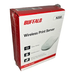 Buffalo N300 Wireless Print Server LPV4-U2-300S ePrint USB 2.0 - NEW SEALED - Photo 1/2
