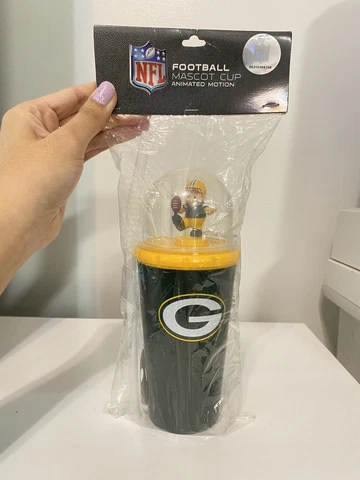 NFL Green Bay Packers Football Mascot Animated Motion Cup New Cover
