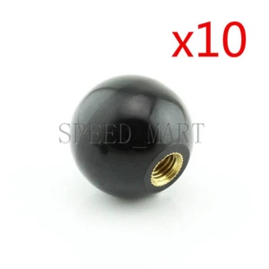 10pcs Black Plastic M6x30mm Thread Ball Type Shaped Head Clamping Nuts Knob - Picture 1 of 3