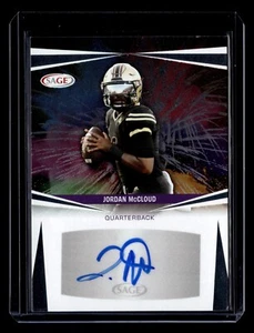 Jordan McCloud 2025 Sage Low Series Football SILBER Auto D - Bild 1 von 2
