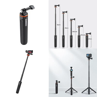 Adjustable Length Tripod Extended Selfie Stick For DJI Pocket 3/Action4/ONE X2 - Image 1 of 4