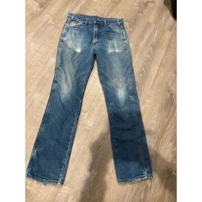Vintage Men's Wearguard Light Wash Distressed Jeans 32x32 Lined - Image 1 of 4