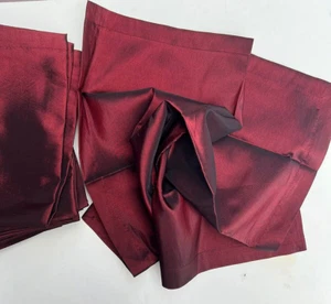 NWT Pier One Set of 14 Poly Solid Burgundy Dining Nankins 20"x 20" - Picture 1 of 10