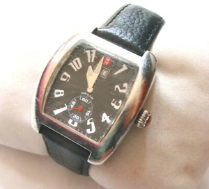 Pre-owned: Michele Urban Ladies Watch. Silver. Black dial & strap. UB05637 - Picture 1 of 12