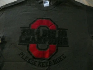 OSU Ohio State Buckeyes 2014 Big Ten 10 Champions Medium TShirt Please Keep Hoke - Picture 1 of 4