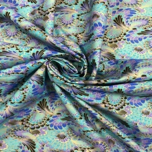 Floral Cotton Fabric Cloth Japanese Bird Phoenix Retro Kimono Dress Yukata Craft - Picture 1 of 6