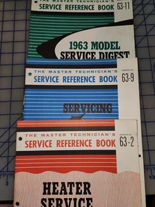 1963 Chrysler Dodge Plymouth Service Reference Book Manual Original Lot of 3 - Foto 1 di 1