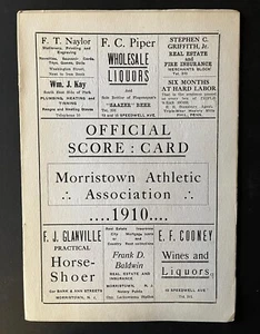 1910 SCORE CARD - NEWARK COLORED GIANTS VS MORRISTOWN - MINT VINTAGE UNIQUE - Picture 1 of 4