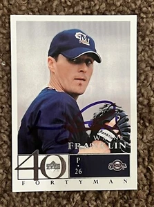 WAYNE FRANKLIN SIGNED AUTO 2003 Upper Deck Forty man Card Milwaukee Brewers - Picture 1 of 2