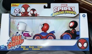 Spider-Man Spidey And His Amazing Friends Web Squad Racers Set 3-Pack Hasbro New - Picture 1 of 5