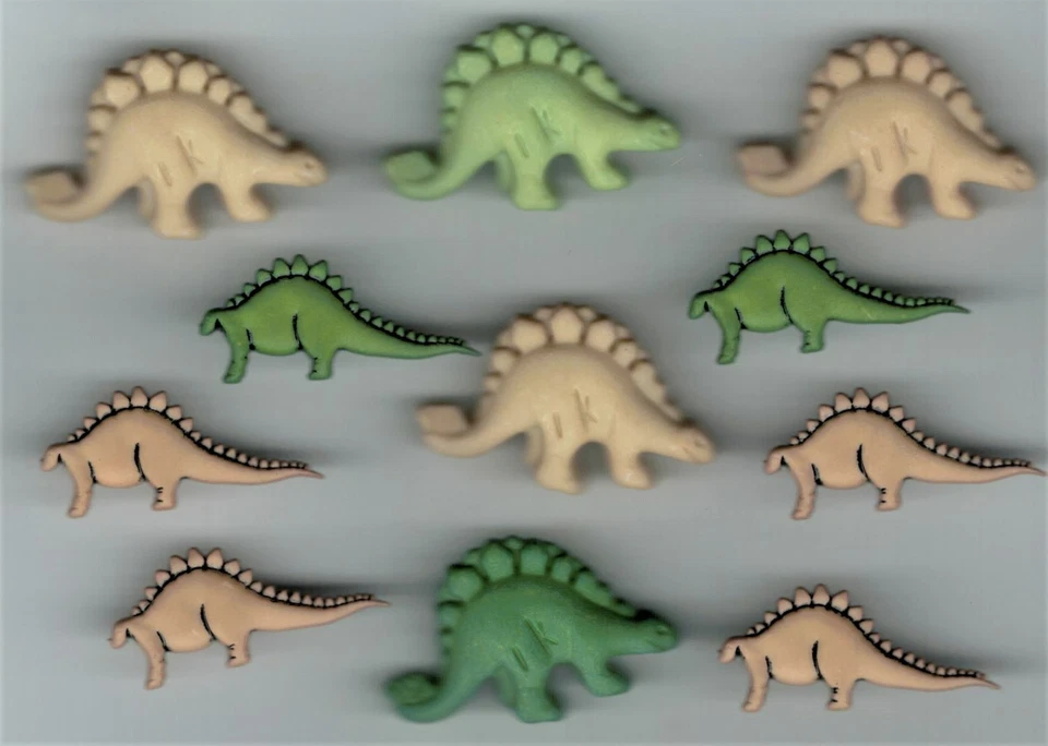 DINOSAUR BUTTONS Reptiles Toys Children  Scrapbooking Sewing CardMaking Stamping - Image 1 of 1