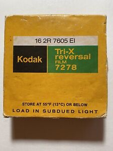KODAK Tri-X High Speed Reversal Film 7278, 100 Ft 16mm, 16 2R 7605 El, NOS Exp.