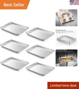 6-Pack NSF Listed Aluminum Baking Sheets, 13x10 Inch - Perfect for Bakeries - Picture 1 of 8