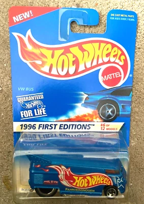1996 HOT WHEELS FIRST EDITIONS SERIES VOLKSWAGEN DRAG BUS FAHRVERGNUGEN NIB - Image 1 of 2