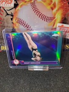 2024 Topps Chrom US Olympic Aqua Refractor #/199 #144 Hailey Hernandez - Bild 1 von 2