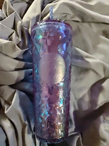 🔥Starbucks 2023 Purple Iridescent Prism Venti 24oz Tumbler 🔥 - Picture 1 of 4