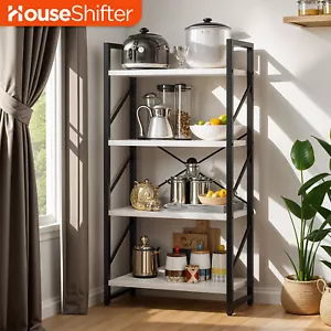 4 Tier Bookshelf Wooden Bookcase Display Rack Storage Corner Home Living Room - Picture 1 of 11