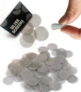 100 PCS Fine Quality Steel Pipe Screen Filter 20mm Gauze Metal Grey Bong Smoke - Picture 1 of 9