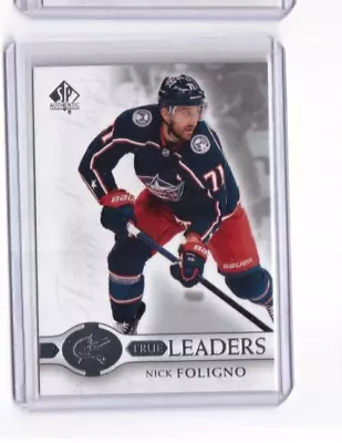 2020-21 SP Authentic True Leaders Card TL-NF Nick Foligno Blue Jackets (II) - Image 1 of 2