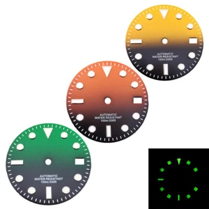 New 29mm green luminous sterile Watch Dial Fit NH35 NH36 Automatic Movement - Picture 1 of 12