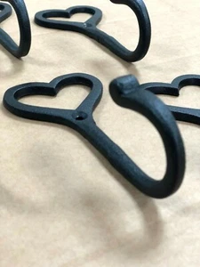 x1 Fathers day gift | Cast Iron Love Heart Hooks | Metal Hook | Storage Hook - Picture 1 of 2