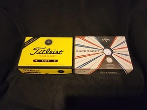 New Box Of Titleist NXT And New Callaway Super Solf Box 24 New Golf Balls - Picture 1 of 5