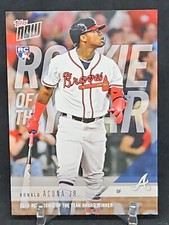 2018 TOPPS NOW RONALD ACUNA JR. RC ROOKIE OF THE YEAR ROY AWARD WINNER #AW-2