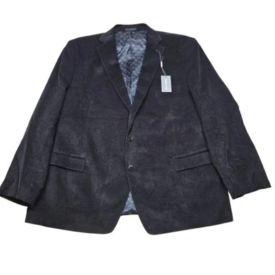 Michael Kors Corduroy Sport Coat Mens 54L 54 Black Classic-Fit Stretch $295 - Image 1 of 4