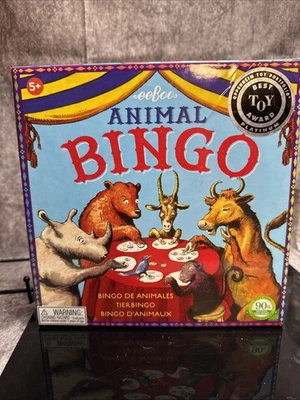 EEBOO Kids Animal Bingo- Colorful Animals Complete  2 to 6 player game Ages 5+ - Image 1 of 3
