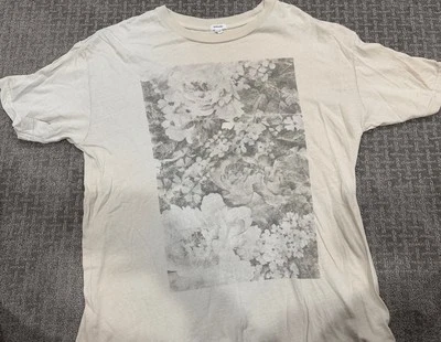 VGUC гараж хаки очень большой футболка с цветочным рисунком на груди, XS/S - Изображение 1 из 3