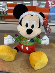 Disney Mickey Mouse Navidad Iluminado Peluche Juguete Solo Juega Vacaciones 3+ - Imagen 1 de 3