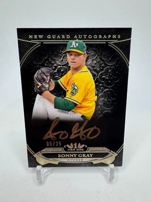 2015 Topps Tier One Sonny Gray New Guard Gold Ink Auto 5/25 Athletics - Image 1 of 2