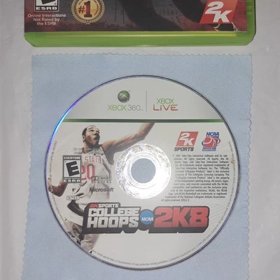 2KSports College Hoops NCAA 2K8 Basketball Video Game Xbox 360 Disc Only TESTED - Image 1 of 3