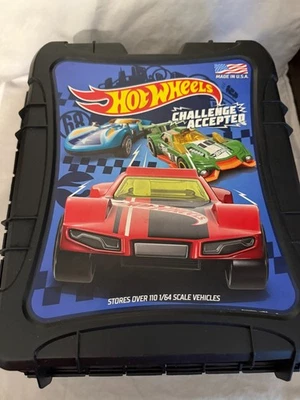 Hot Wheels Challenge Accepted Hardshell 110 Car Capacity Carrying Case w/ cars - Image 1 of 4