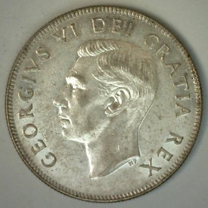 1949 Canada Silver 50 Cents Coin XF Canadian Half Dollar Circulated Extra Fine - Picture 1 of 2