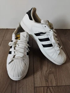 Adidas Superstar Herren 12 weiß mit schwarzem Besatz ohne Karton - Bild 1 von 13